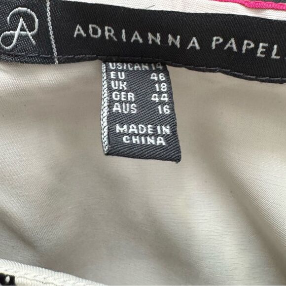 Adrianna Papell Black and Cream Cotton Dress - Picture 3 of 4